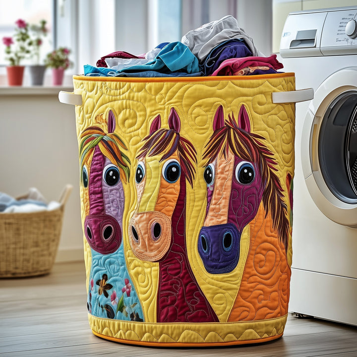 Gestoffeerde Wasmand Paard Funky