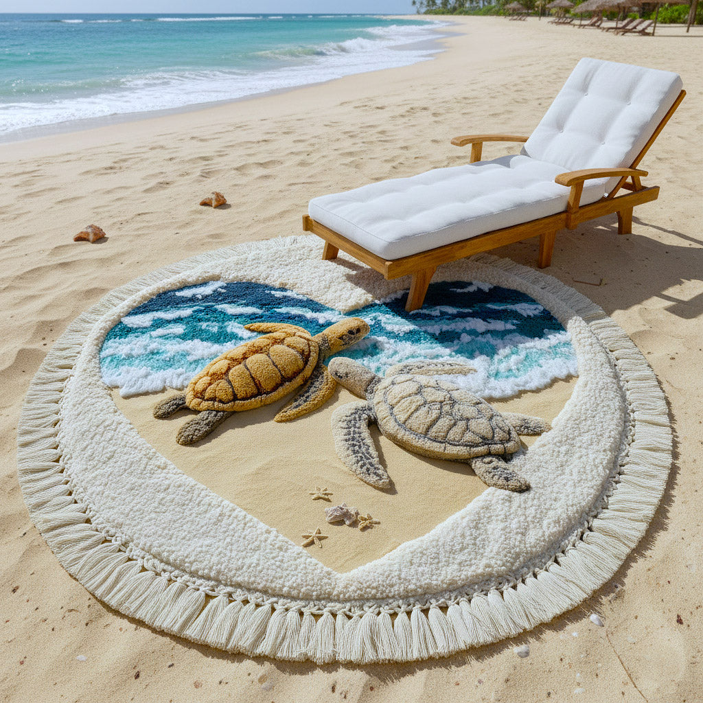 Ronde Strandhanddoek Kust Calm