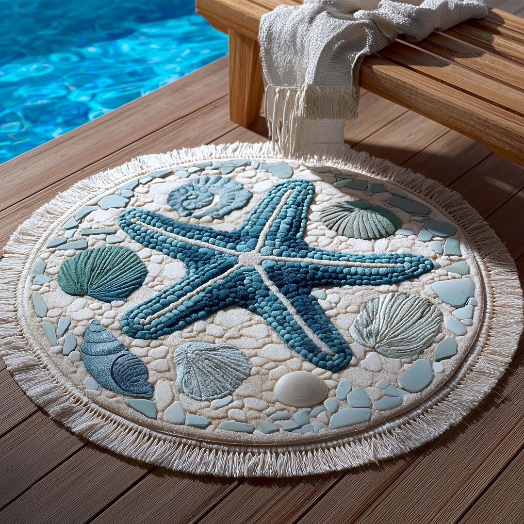 Ronde Strandhanddoek Schelp Sereniteit