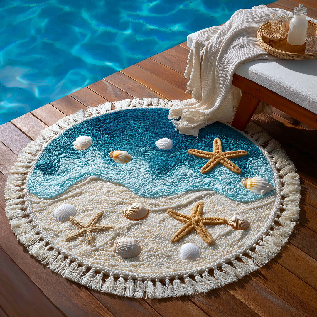 Ronde Strandhanddoek Schelp Sereniteit