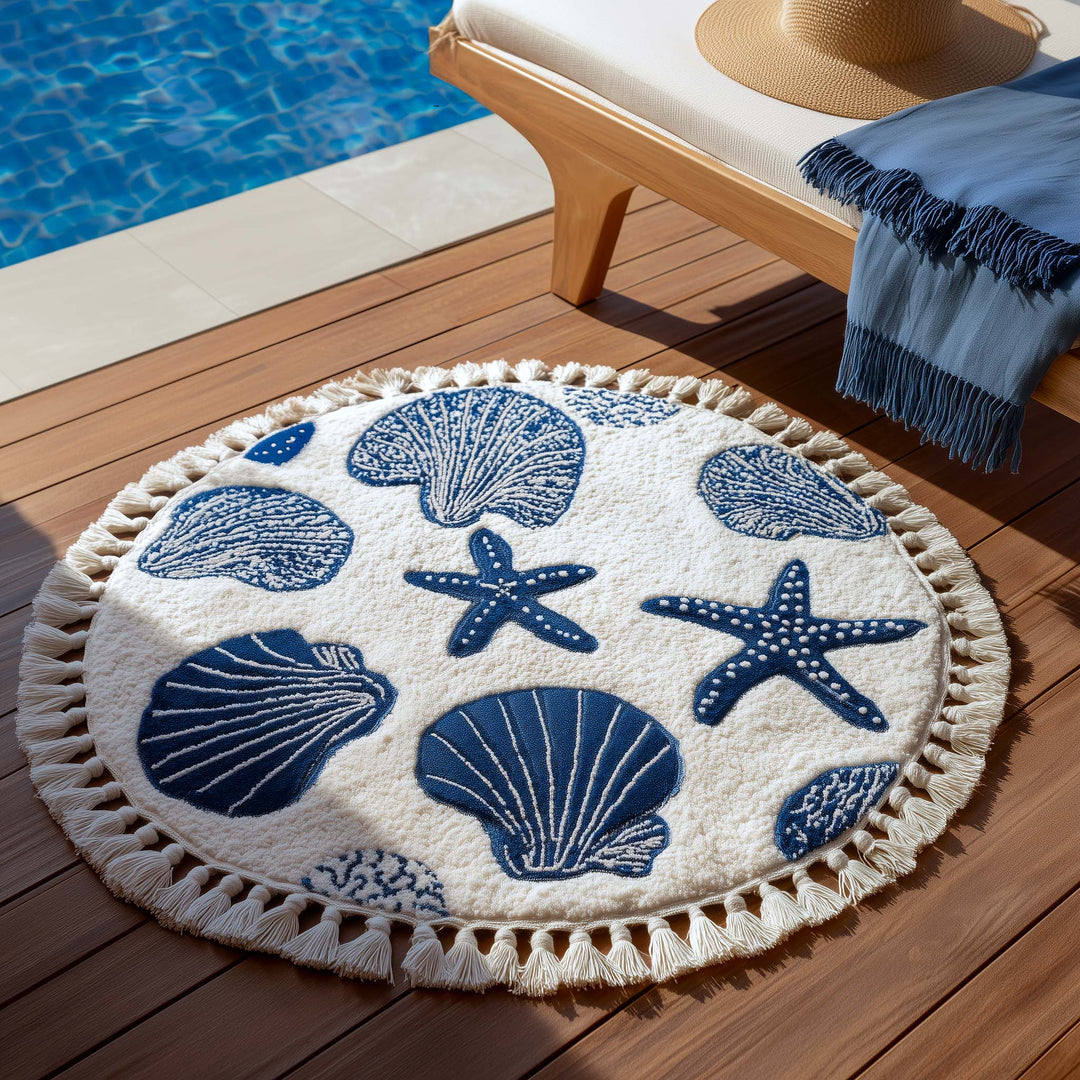 Ronde Strandhanddoek Schelp Sereniteit