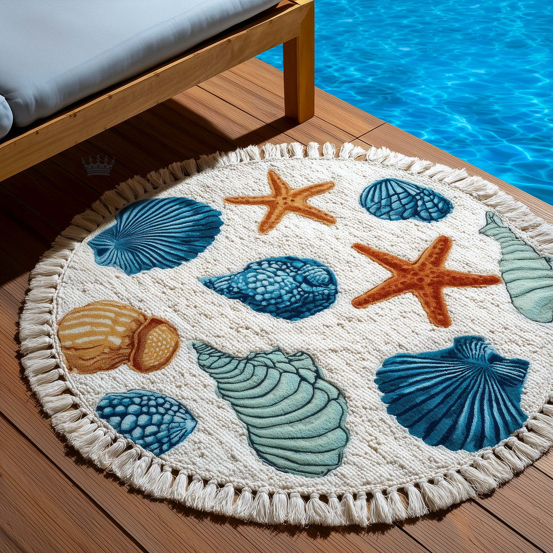 Ronde Strandhanddoek Schelp Sereniteit