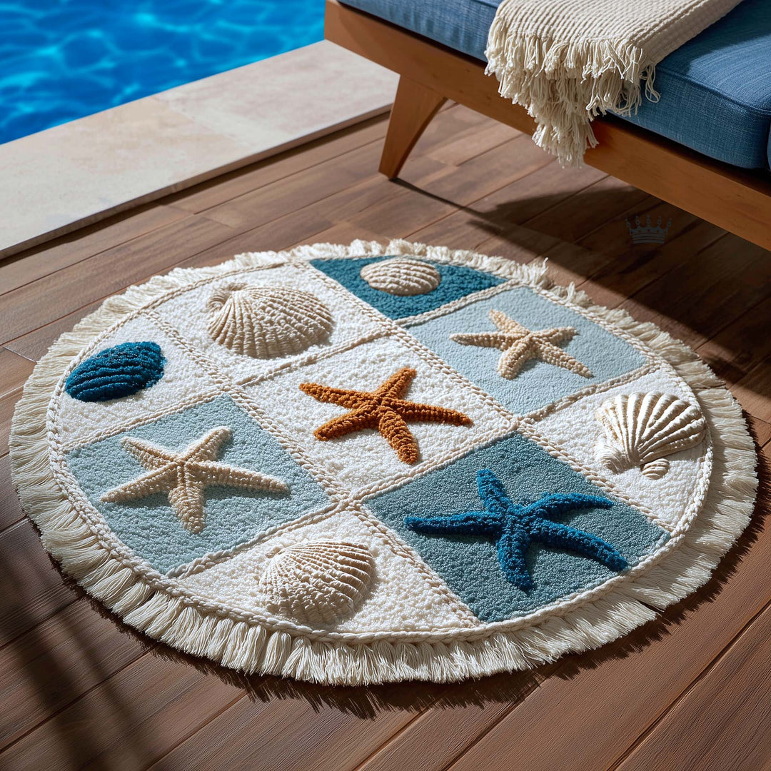Ronde Strandhanddoek Schelp Sereniteit