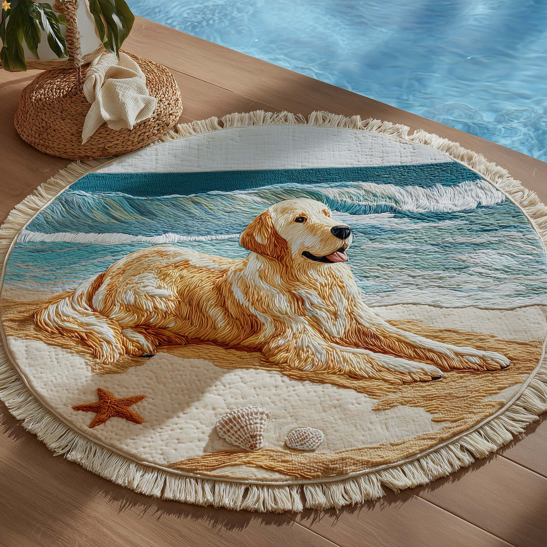 Gouden Kust Ronde Strandhanddoek