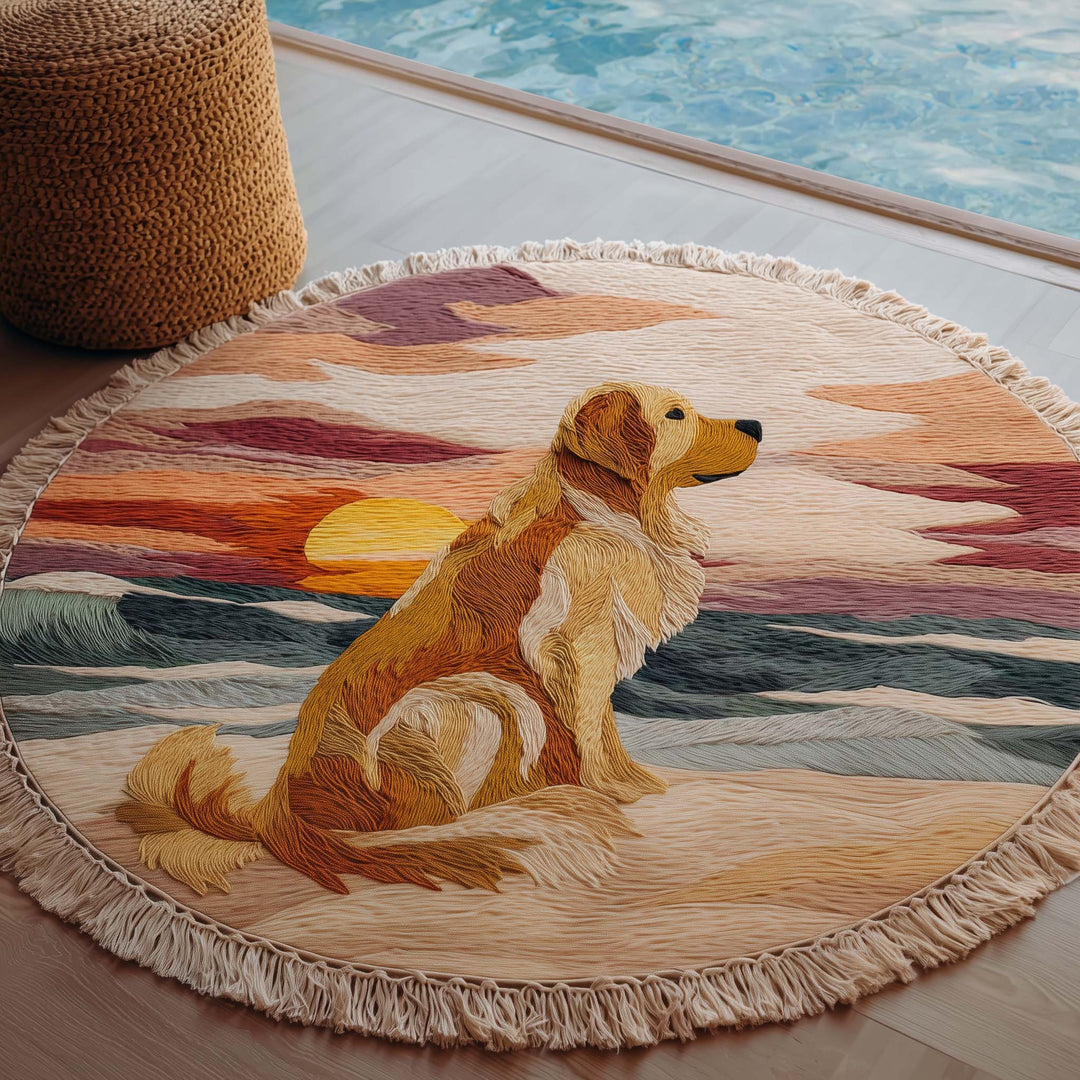 Gouden Kust Ronde Strandhanddoek
