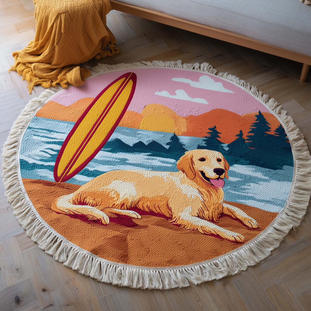 Ronde Strandhanddoek Gouden Kust