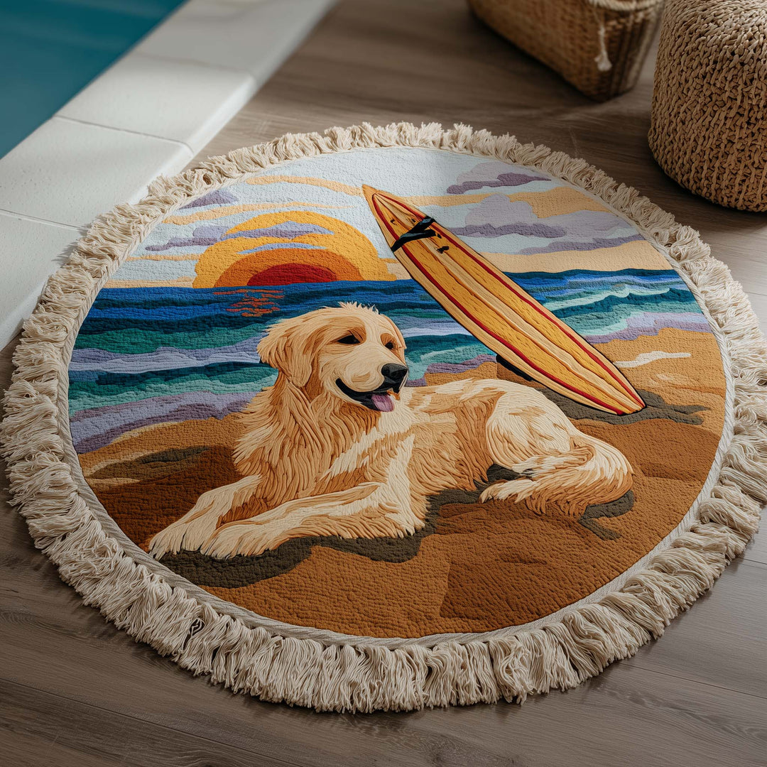 Ronde Strandhanddoek Gouden Kust
