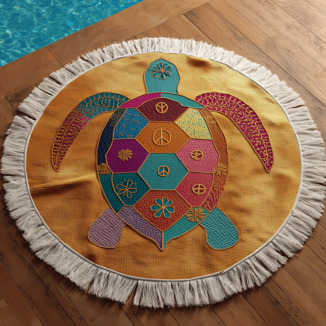 Ronde Strandhanddoek Schildpad Ziel