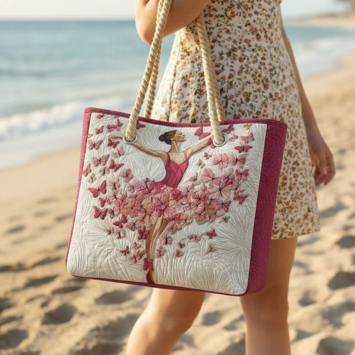 Gewatteerde Gequiltte Strandtas Ballerina