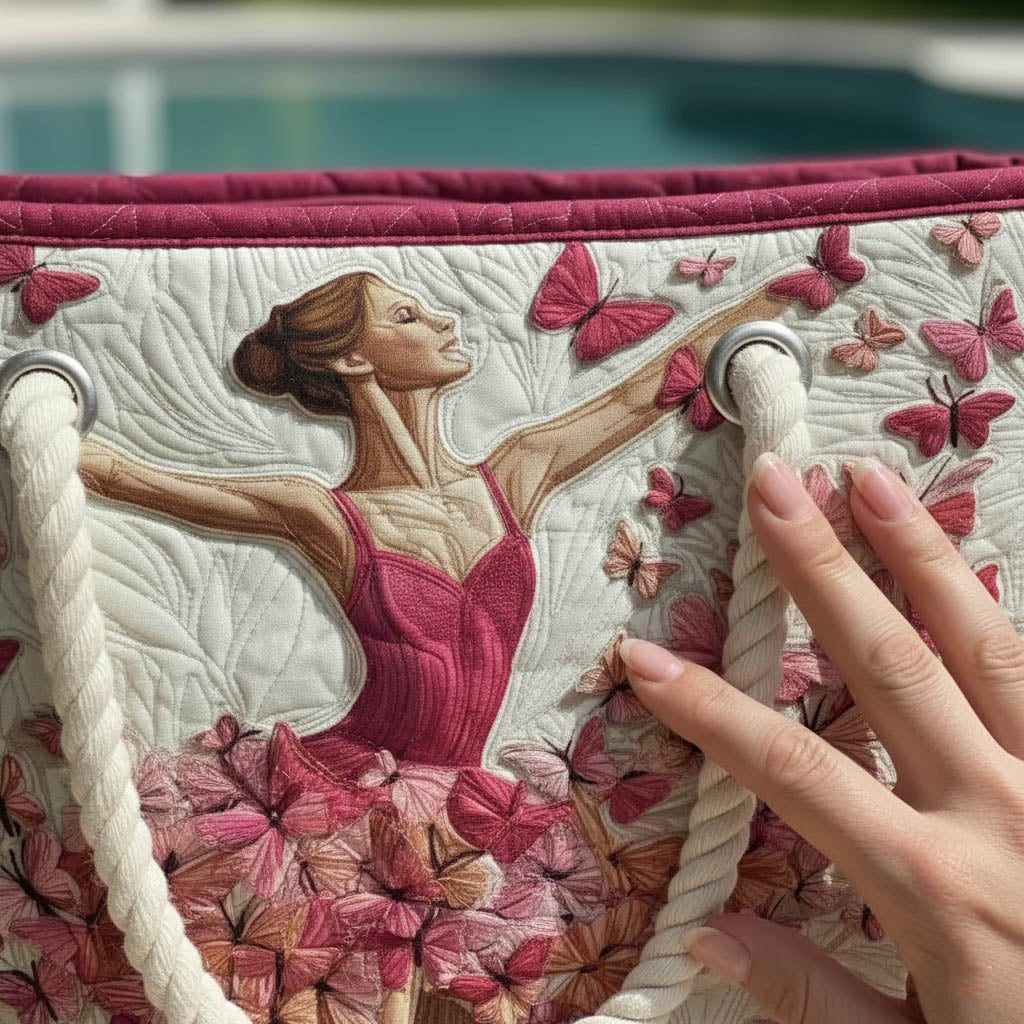 Gewatteerde Gequiltte Strandtas Ballerina