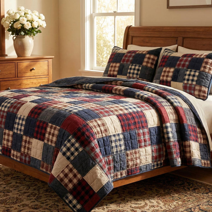 Heritage Patchwork - 3-delig Handgemaakt Beddegoed Set