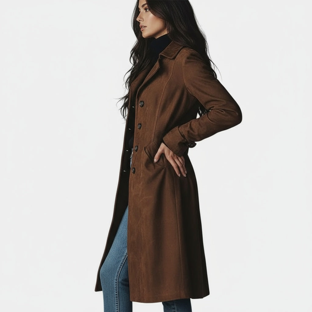 ESMÉE™ - Lange Jas met Tijdloze Elegantie en Comfort voor Dag en Stad