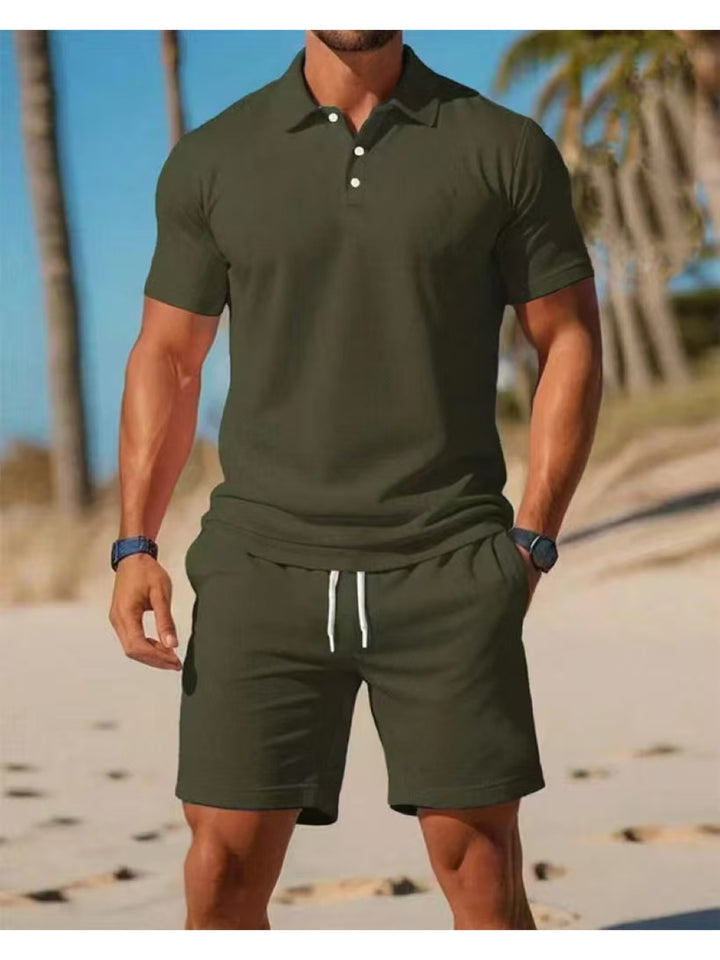 Azur - Ademend Textuur Polo Set