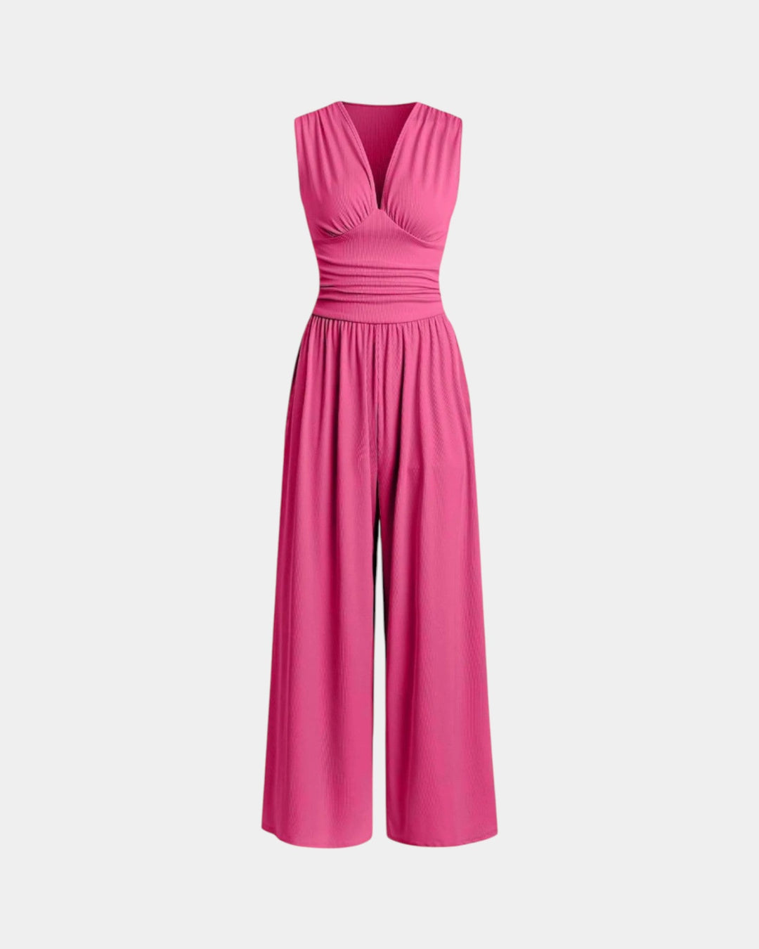 Sultana - Chique mouwloze jumpsuit met wijde benen