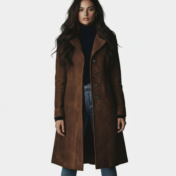 ESMÉE™ - Lange Jas met Tijdloze Elegantie en Comfort voor Dag en Stad