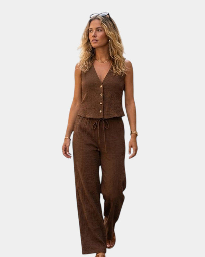 Vivette - Elegante broek en top set