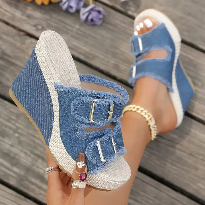 Atelier - Fray Edge Wedge Sandalen