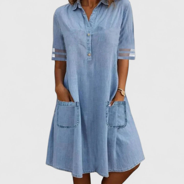 Serena - Denim Chemisier Jurk