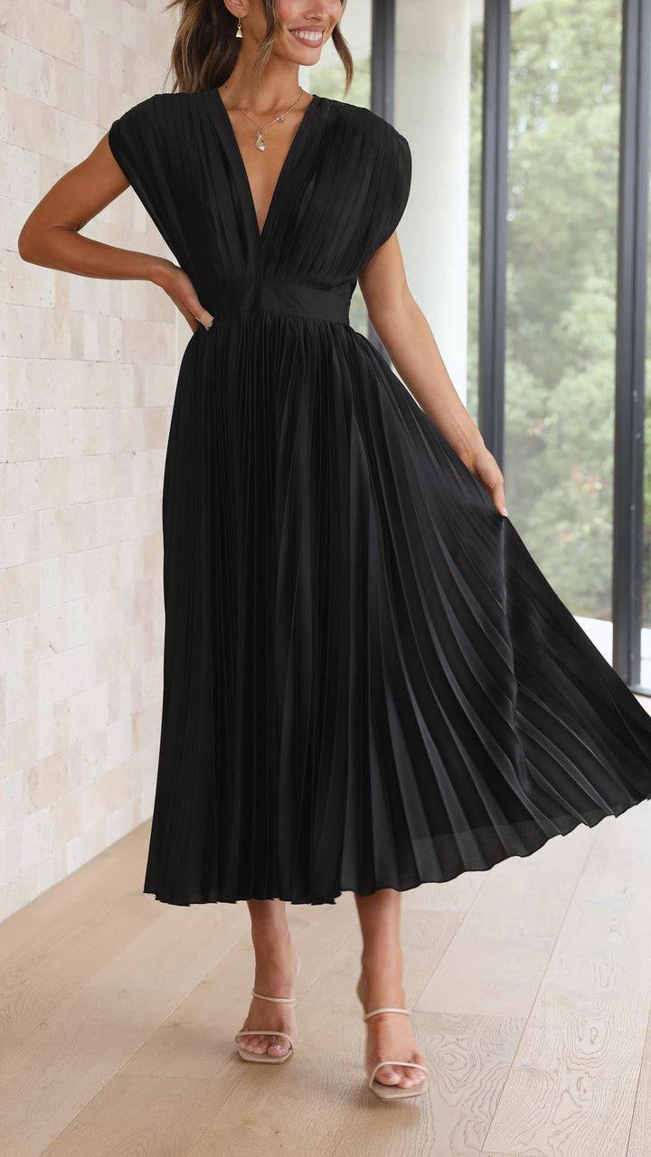 Leila - Elegante Plissé Jurk