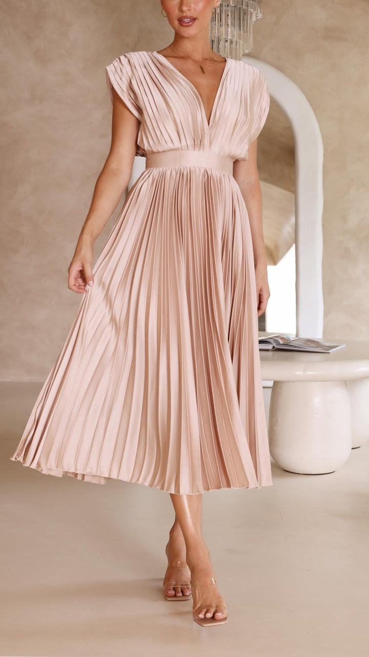 Leila - Elegante Plissé Jurk