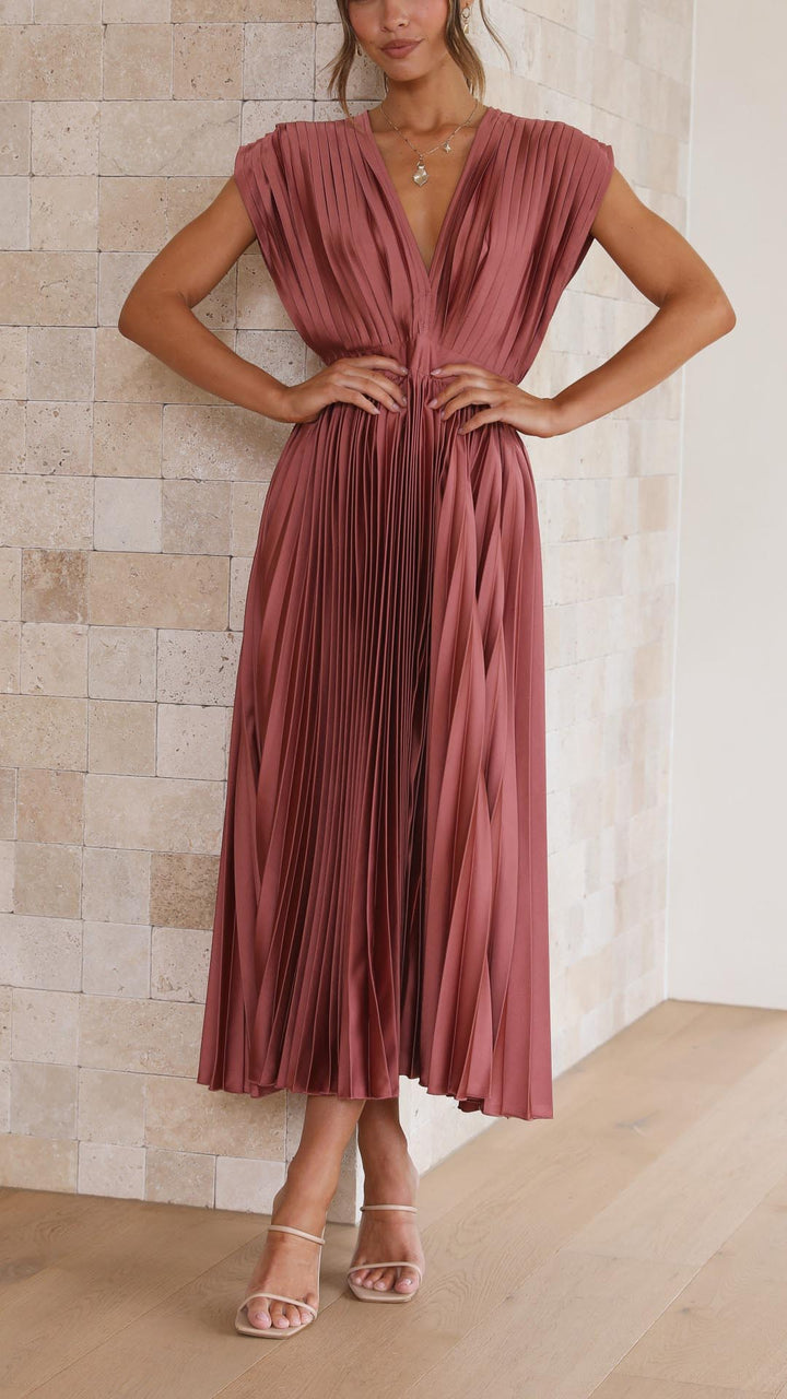 Leila - Elegante Plissé Jurk
