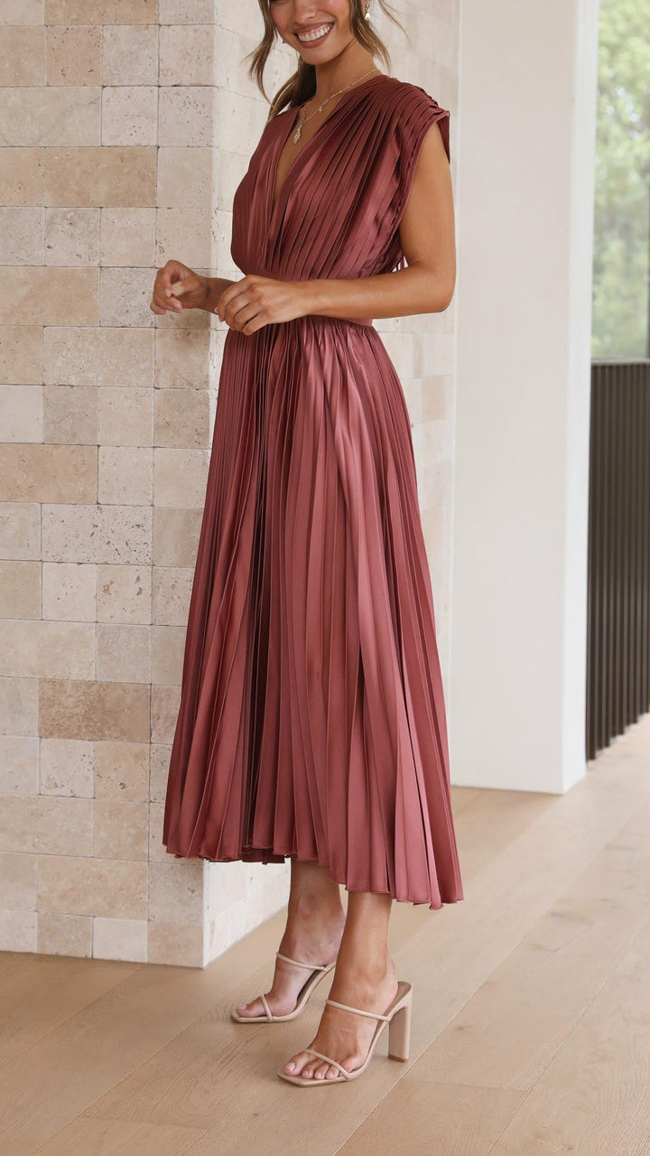 Leila - Elegante Plissé Jurk