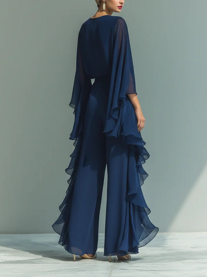 Aurora - Elegante Combinatie in Chiffon met Volants