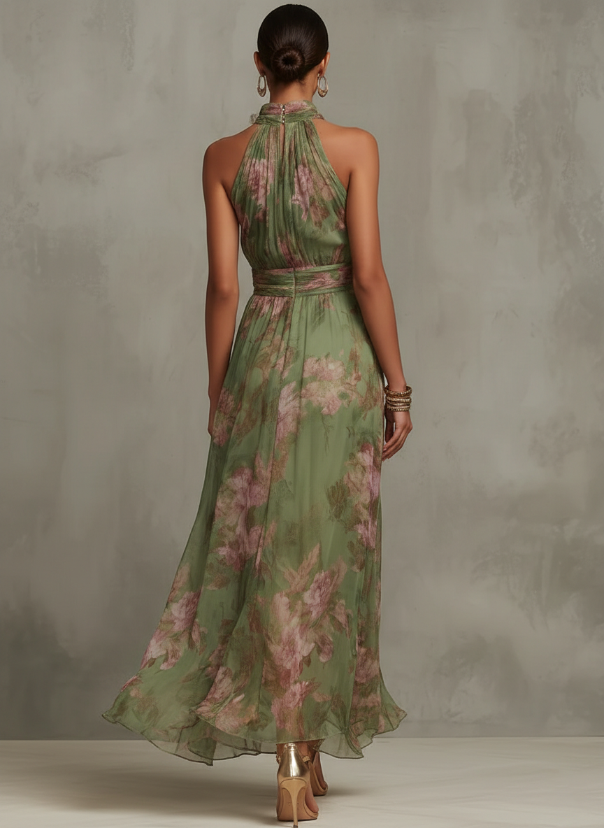 Piper - Lange Elegante Bloemenjurk