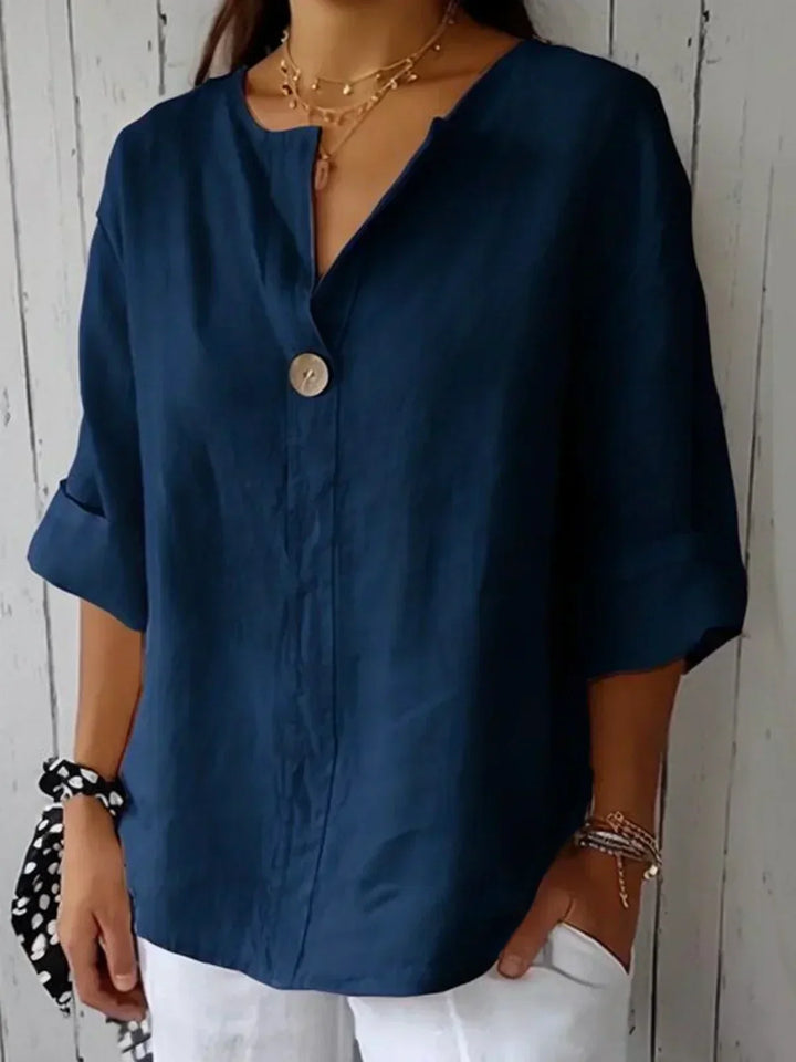 Luna™ Casual V-Hals Blouse - Casual V-Neck Top
