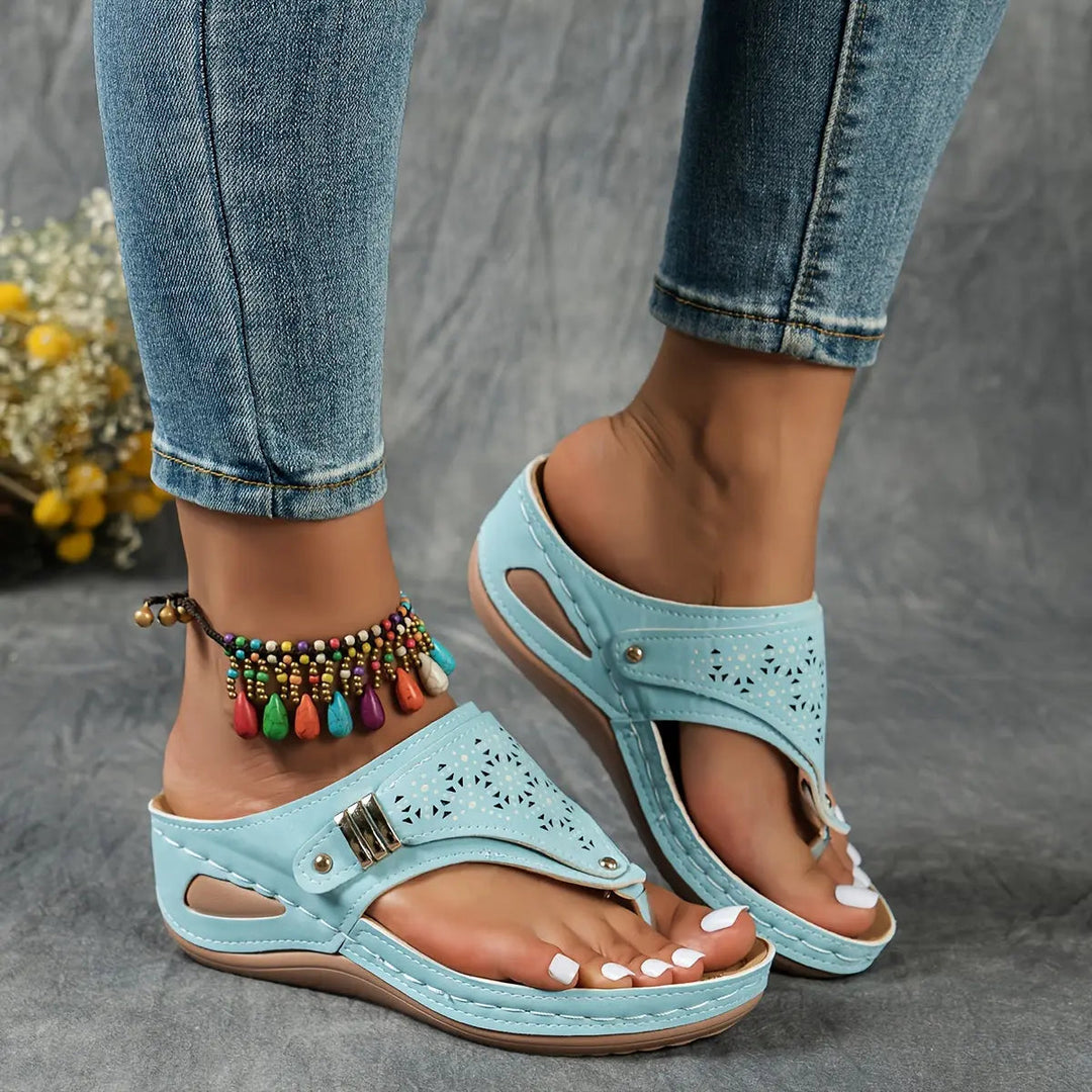 Élodie™ - Dames Sandalen Sleehak Tongs
