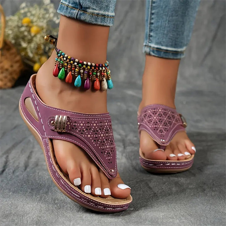 Élodie™ - Dames Sandalen Sleehak Tongs
