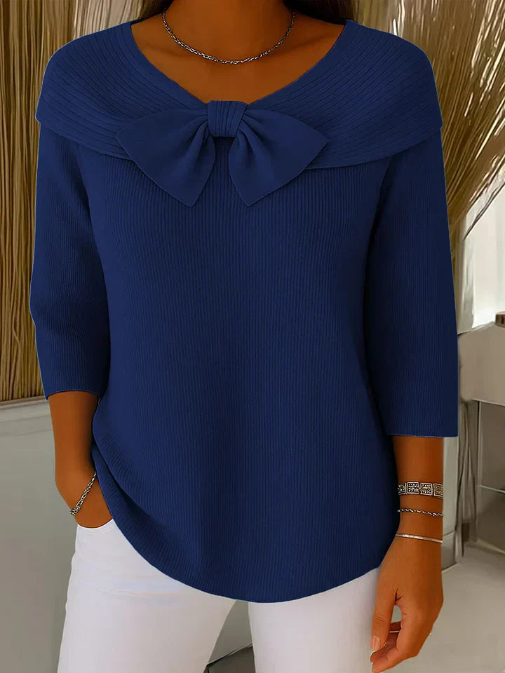 FLEUR - Elegante Top met Strik en Perfecte Pasvorm