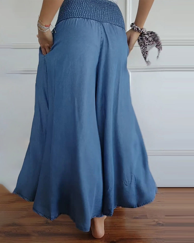 Jasper - Vloeiende Smocked Taille Broek