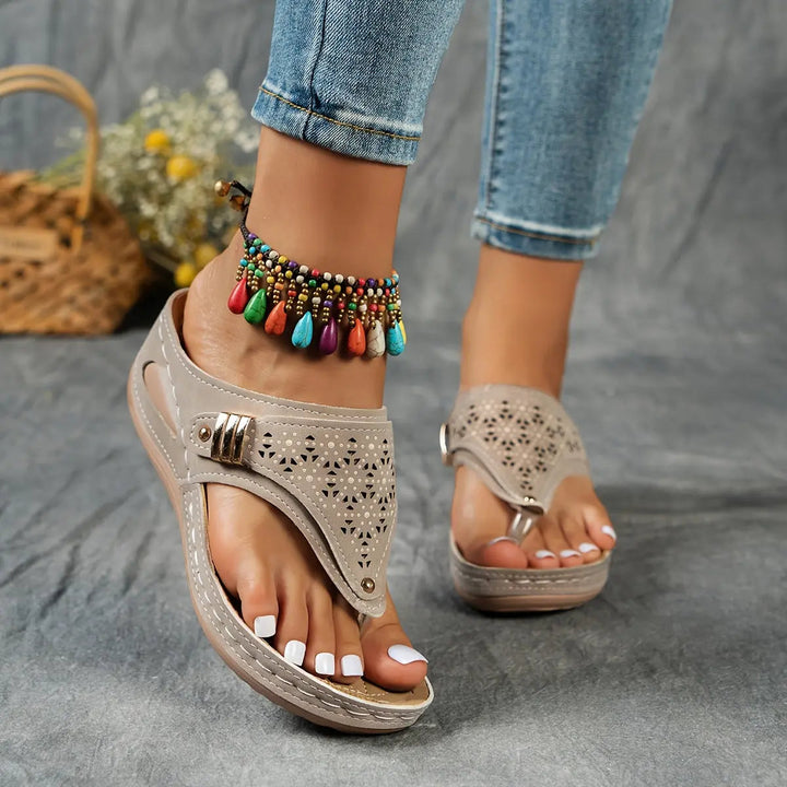 Élodie™ - Dames Sandalen Sleehak Tongs