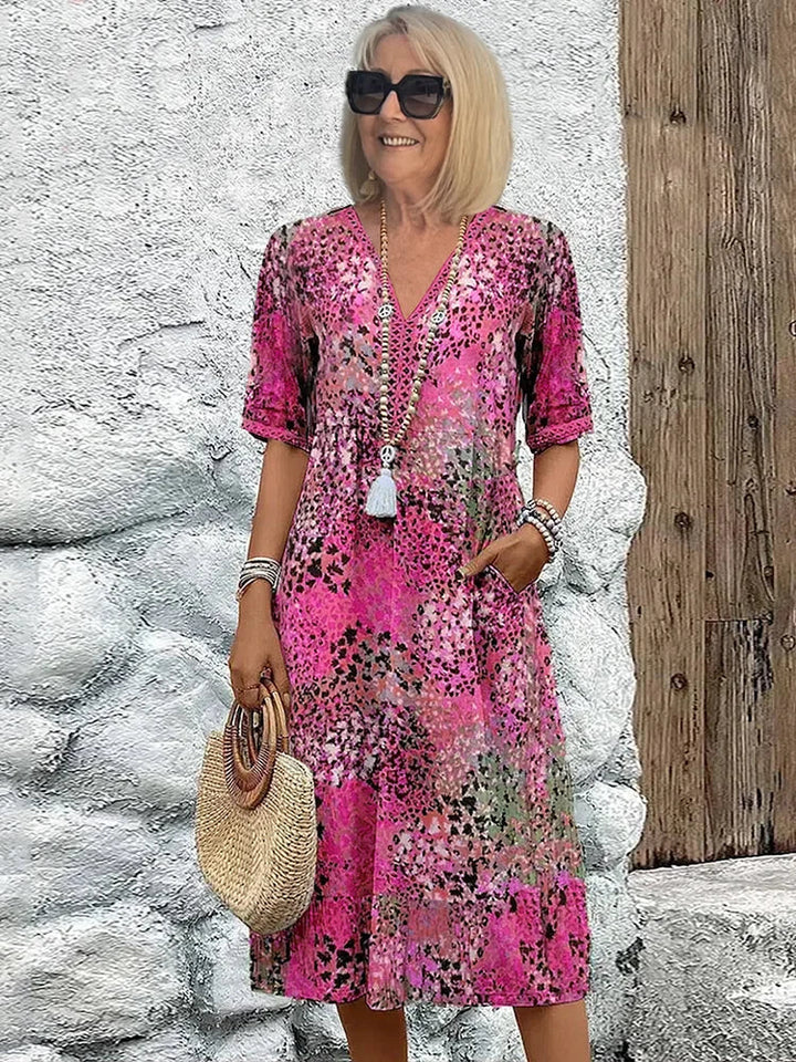 Maya - Vibrant Midi Jurk