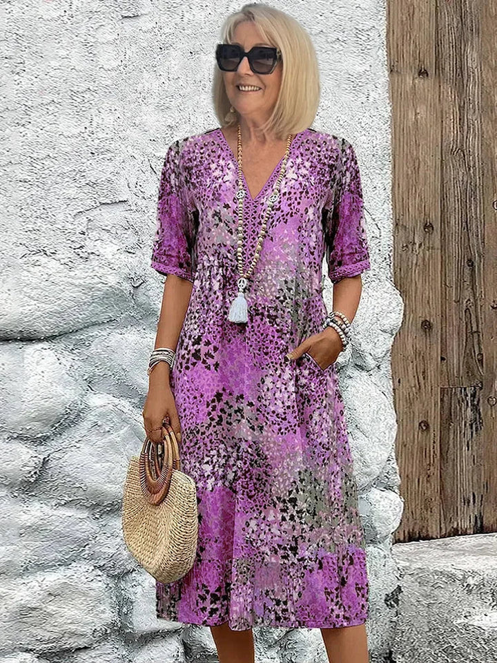 Maya - Vibrant Midi Jurk
