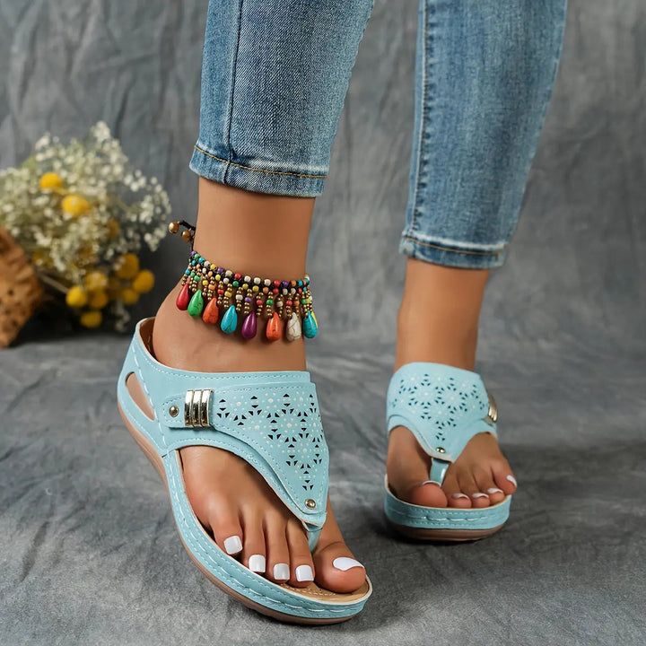 Élodie™ - Dames Sandalen Sleehak Tongs