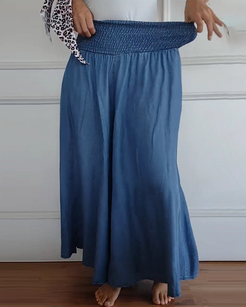 Jasper - Vloeiende Smocked Taille Broek