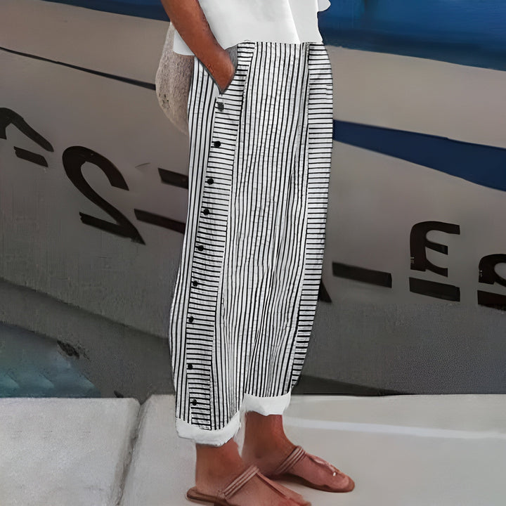 Dagny - Stijlvolle Zomer Gestreepte Broek