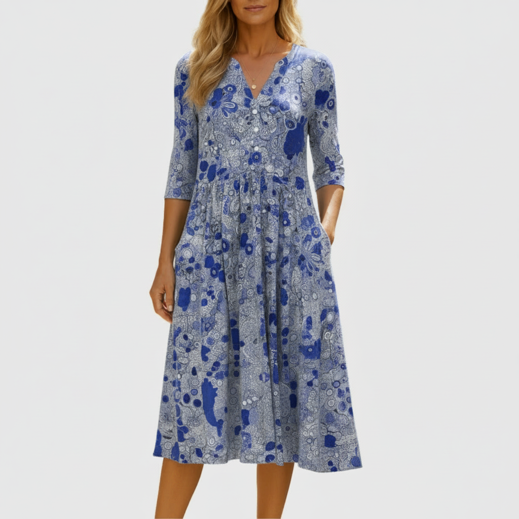 Helen - Elegante Midi-jurk met V-hals