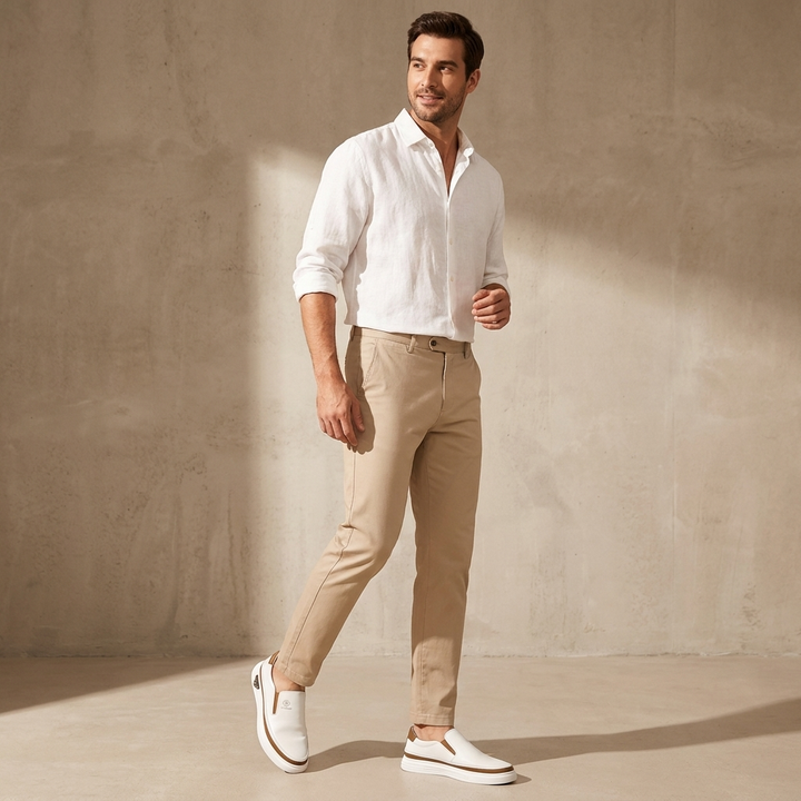 TORINO – Heren Slip-On Sneakers van Leer