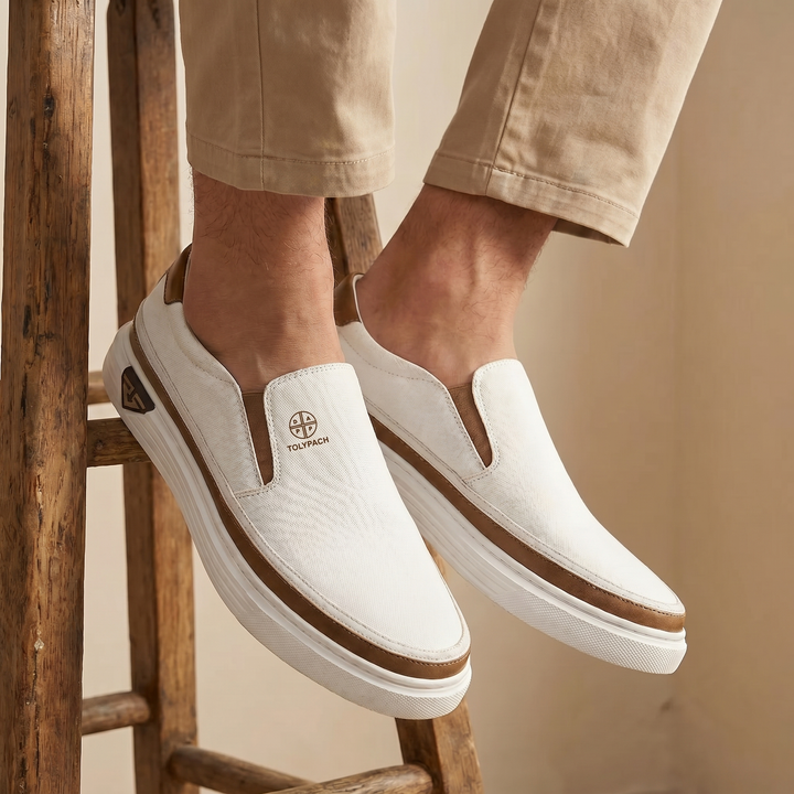 TORINO – Heren Slip-On Sneakers van Leer