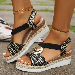 Elena - Comfortabele Ergonomische Sandalen met Verhoogde Hak