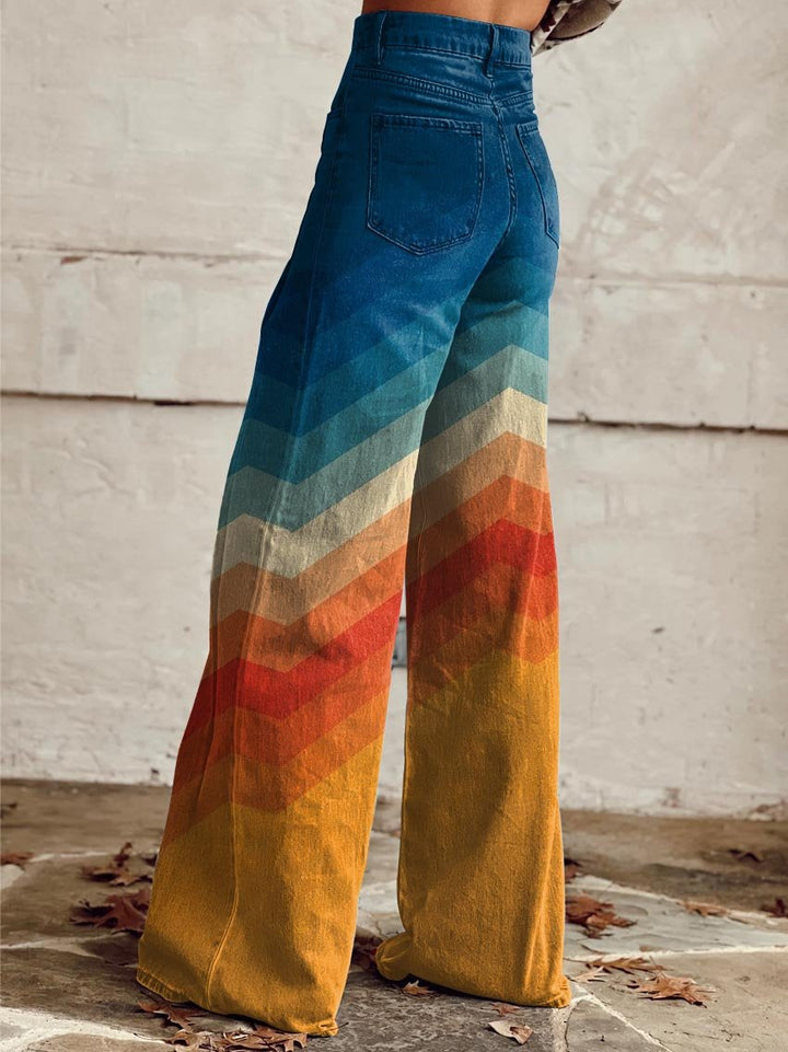 LÉA - Elegante en Moderne Retro Zigzag Broek