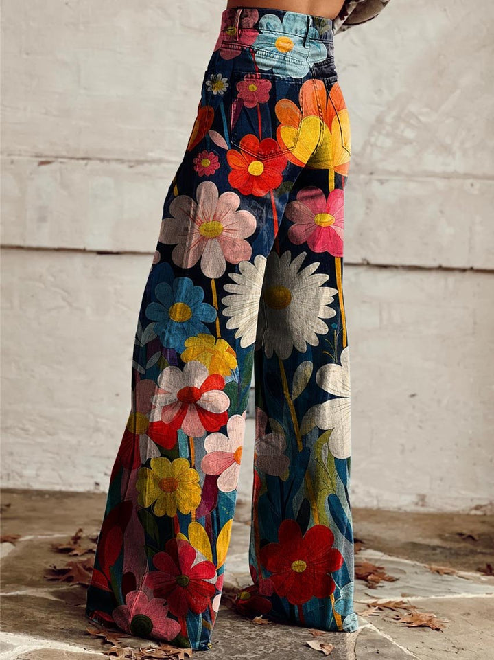 LÉNA - Elegante en Moderne Bloemenbroek