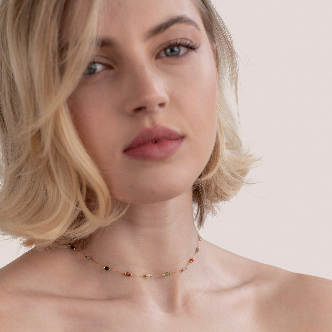 Minimalistische Halsketting met Steen