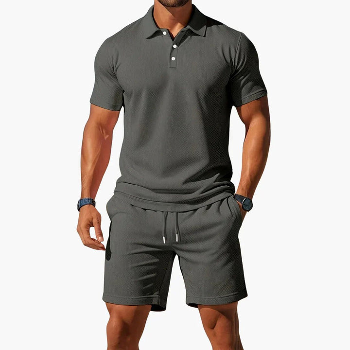 Azur - Ademend Textuur Polo Set