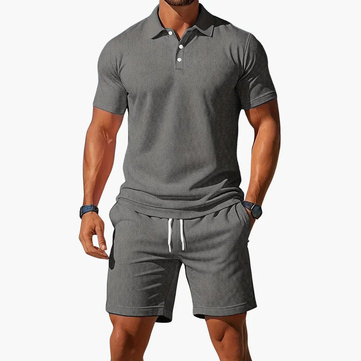 Azur - Ademend Textuur Polo Set