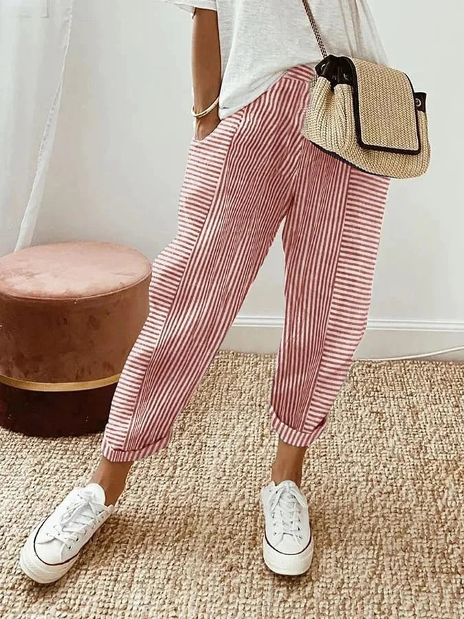 SOPHIA - Elegante Casual Gestreepte Broek
