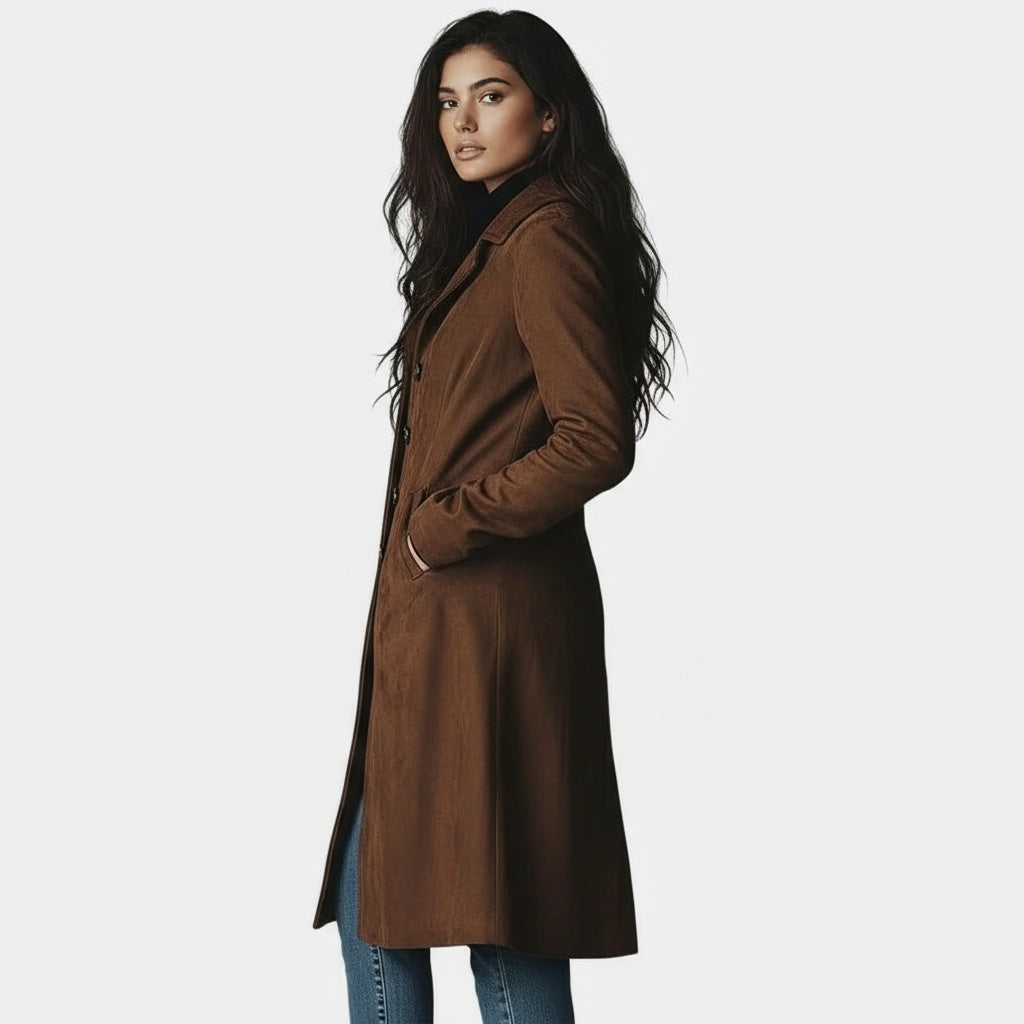 ESMÉE™ - Lange Jas met Tijdloze Elegantie en Comfort voor Dag en Stad